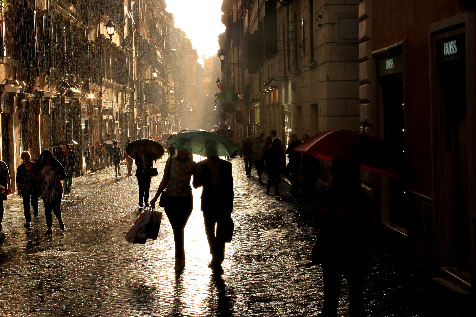 Rom in Regen und Sonne