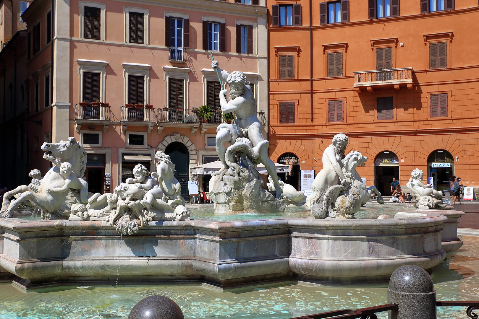 Rom - Neptunbrunnen auf der Piazza Navona