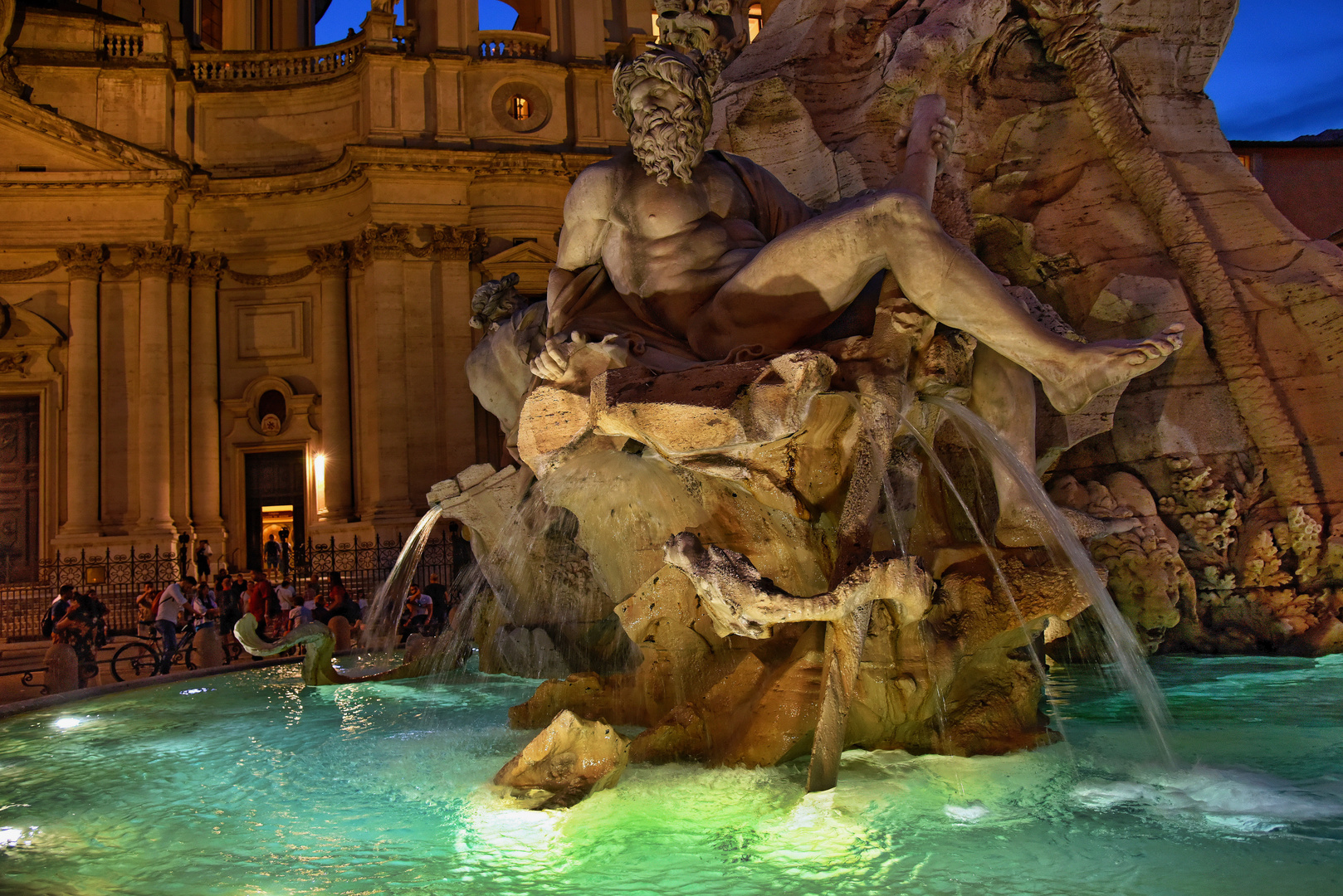 ROM - Piazza Navona bei Nacht - 