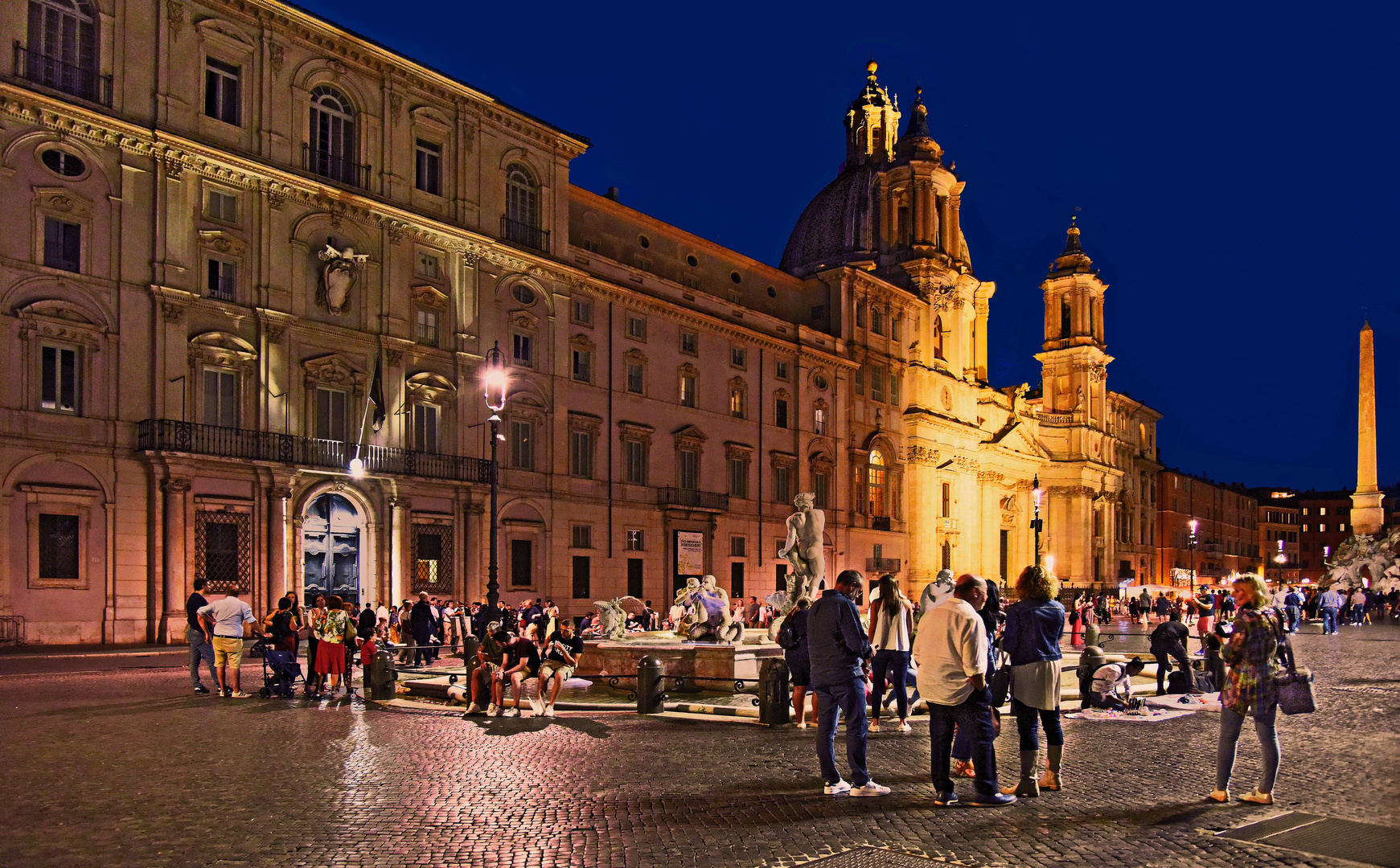 ROM - Piazza Navona bei Nacht - 
