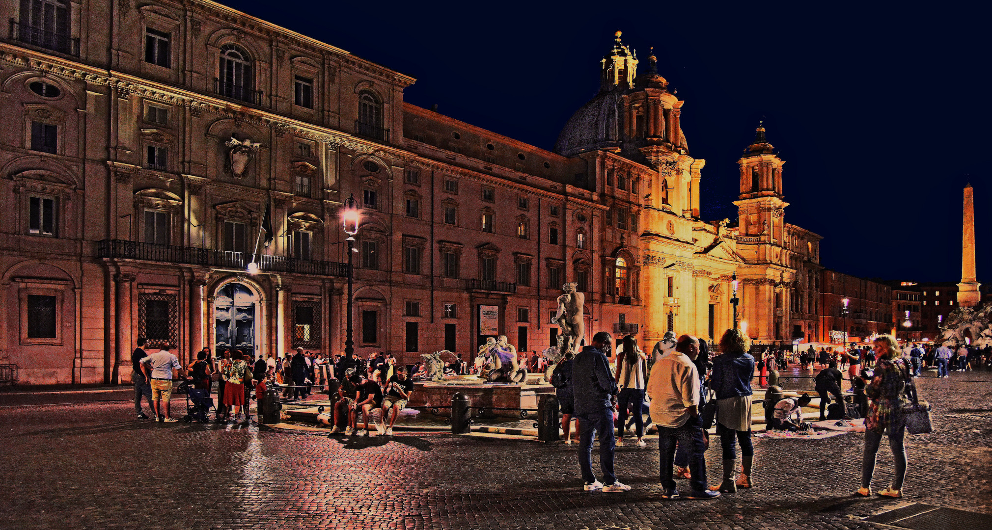 ROM - Piazza Navona bei Nacht -