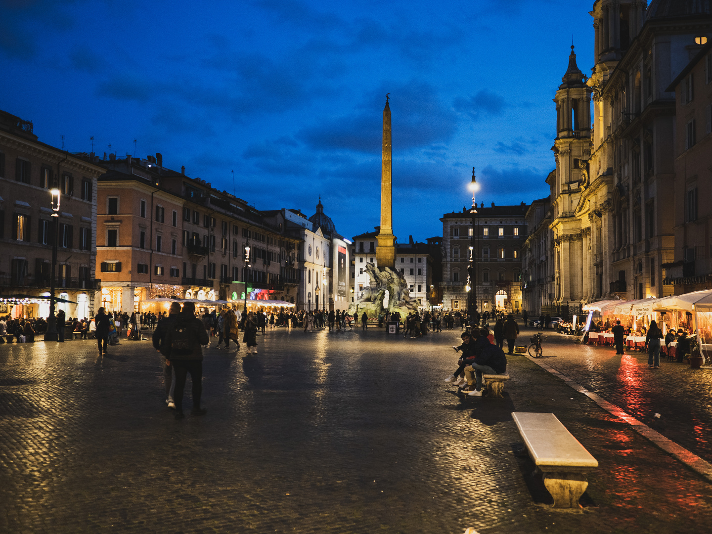 Rom ( Piazza Navona ) bei Nacht