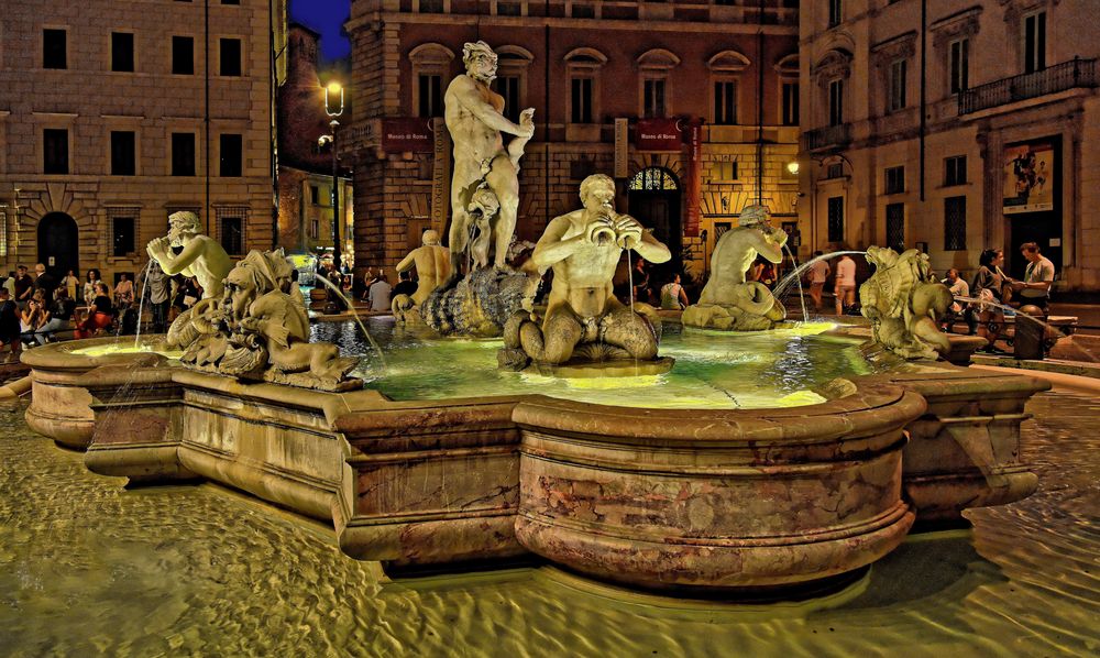 ROM - Piazza Navona bei Nacht -