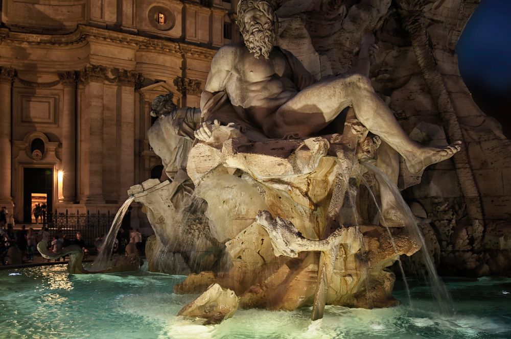 Rom Piazza Navona- Fontana di Fiumi -