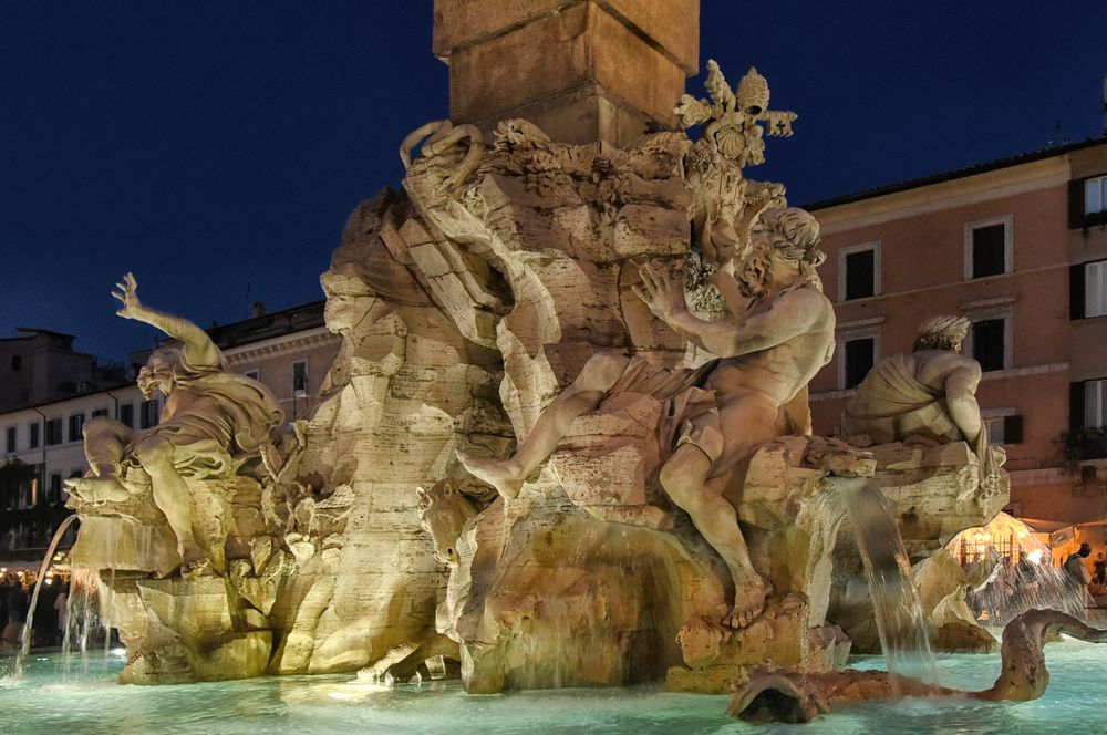 Rom Piazza Navona- Fontana di Fiumi -