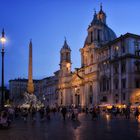 Rom Piazza Navona- schönster Platz zur blauen Stunde -