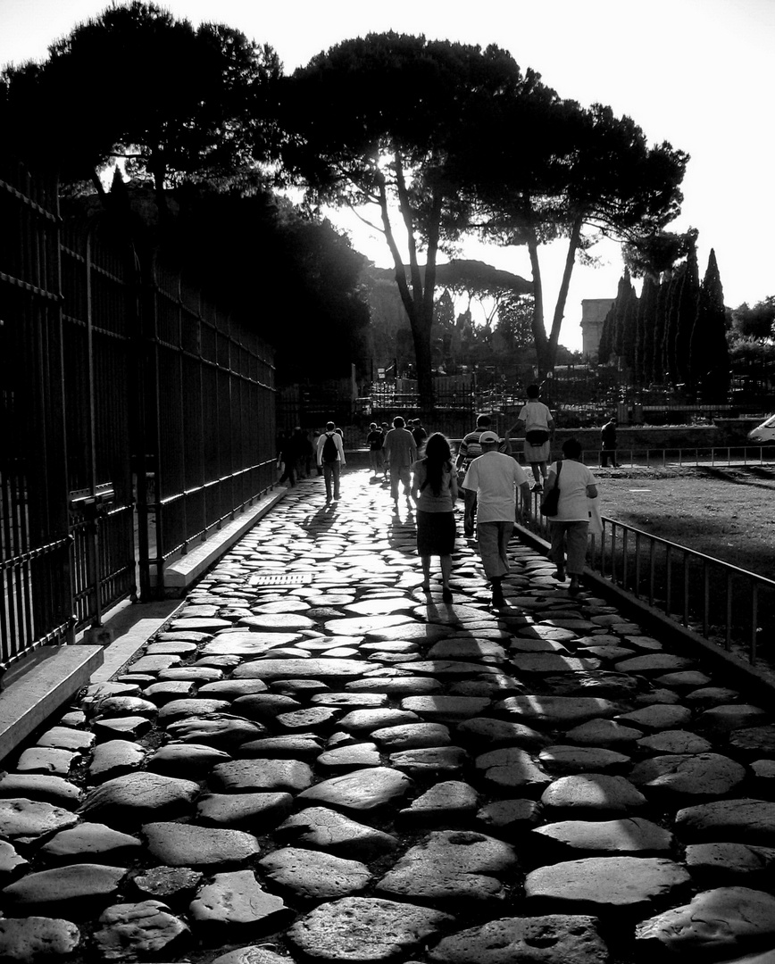 Roma: Antike Straße im Foro Romano