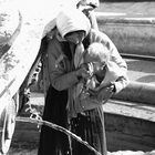 Roma-Familie an der Spanischen Treppe Rom 1967