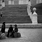 Roma, Piazza di Spagna, alle 7 di mattino