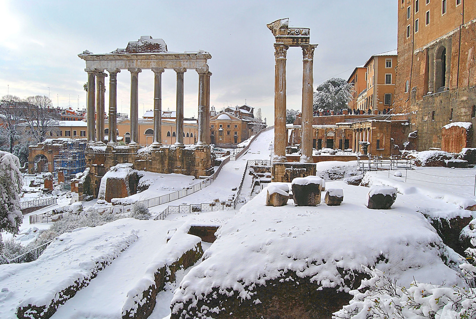 Roma sotto la neve...