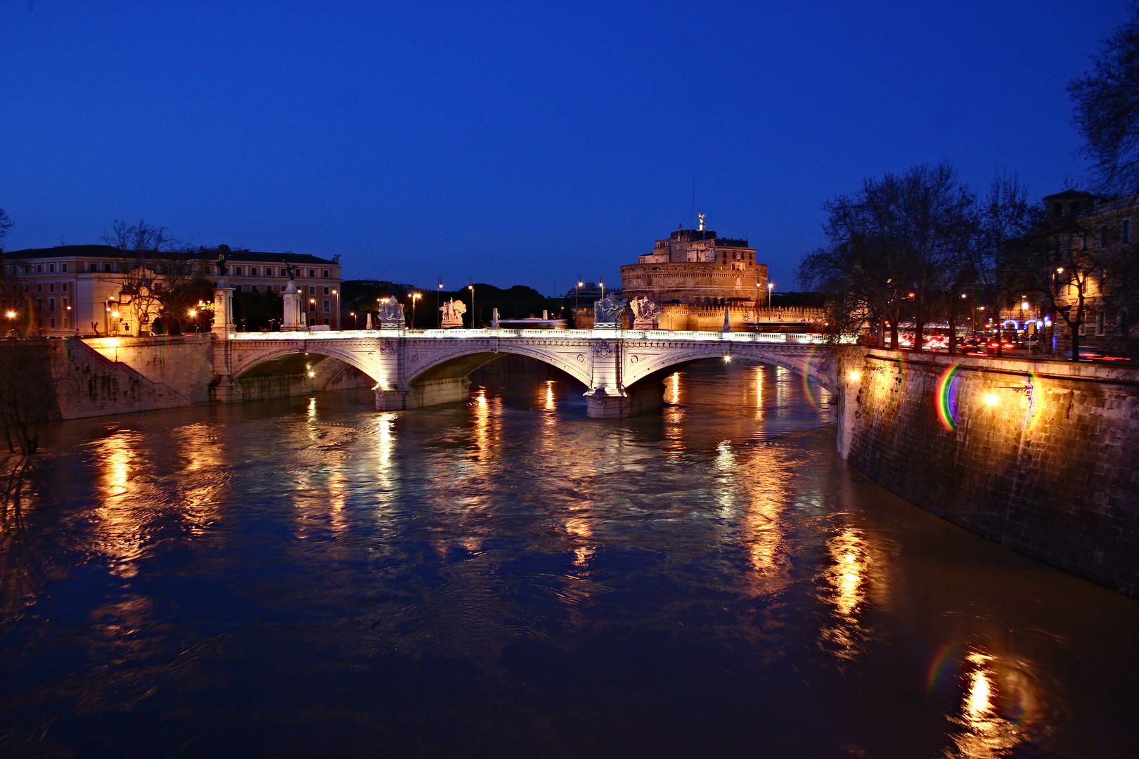 Roma - The river and the San Angelo Castle