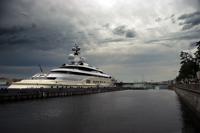 Roman Abramovich's Pelorus yacht in St.Pteresburg