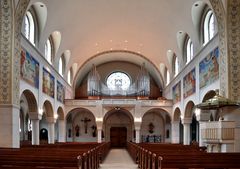 Romanshorn (CH) Pfarrkirche St. Johannes Blick vom Chor zur Empore