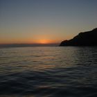 Romantic sunrise on a fisherboat