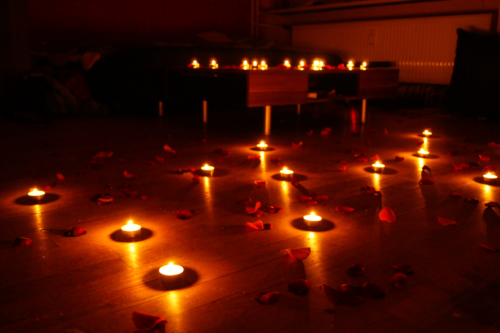 Romantisch mit Kerzen