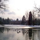 Romantisch verschneit, mit fantastischem Blick auf Schloss Favorite