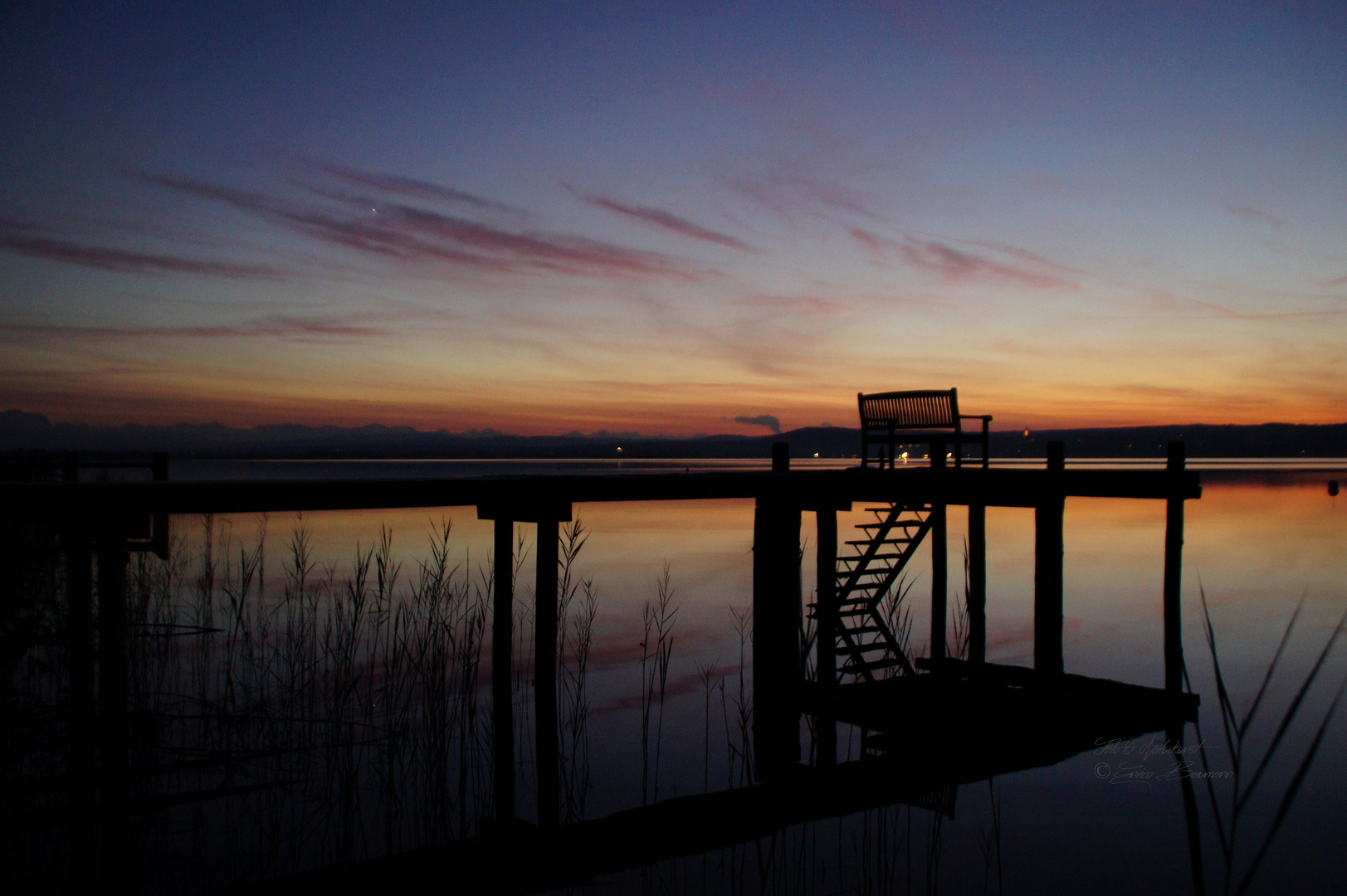 Romantische Abendstimmung am Ammersee