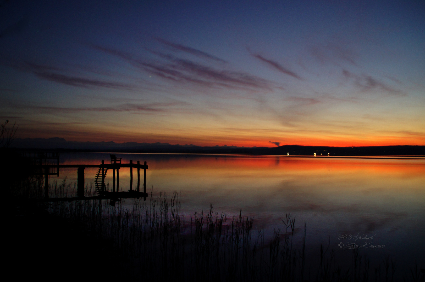 Romantische Abendstimmung am Ammersee