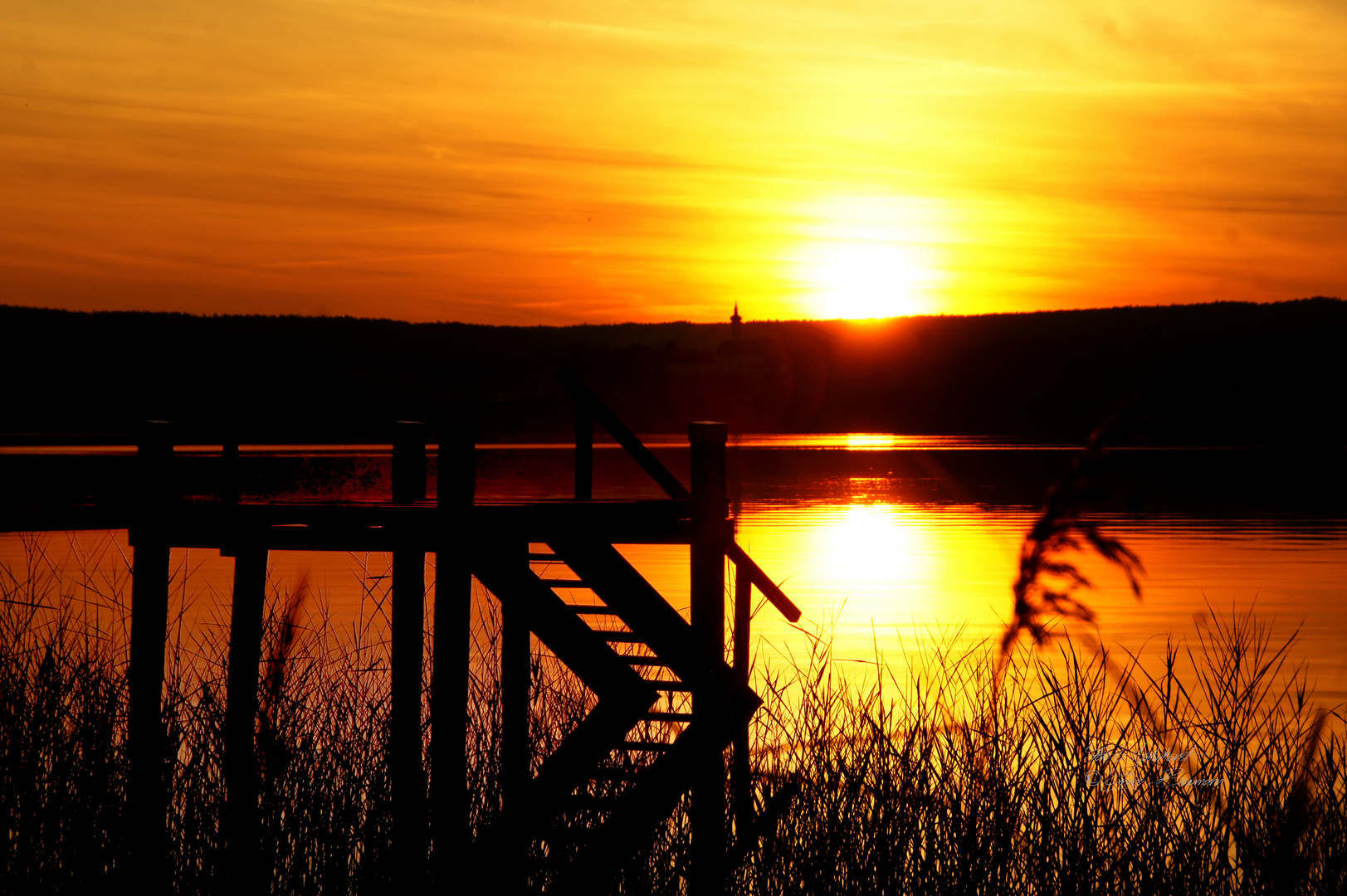 Romantische Abendstimmung am Ammersee