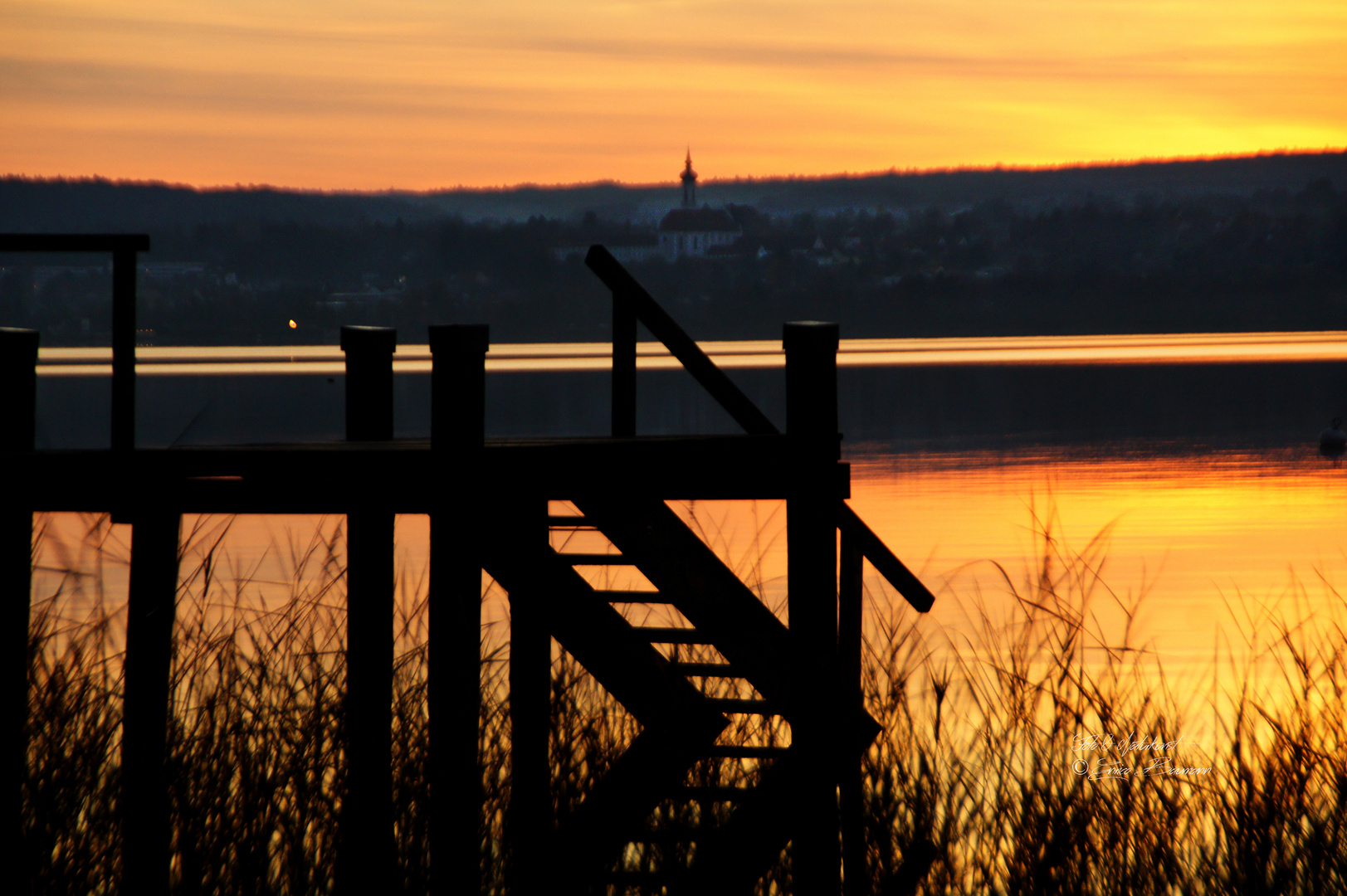 Romantische Abendstimmung am Ammersee