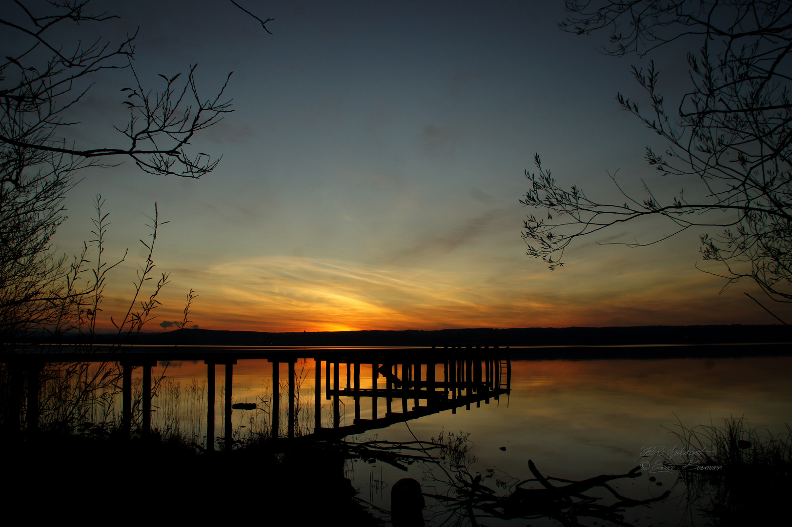 Romantische Abendstimmung am Ammersee