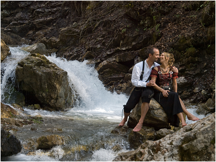 Romantische Hochzeit in den Bergen