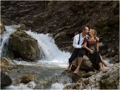 Romantische Hochzeit in den Bergen