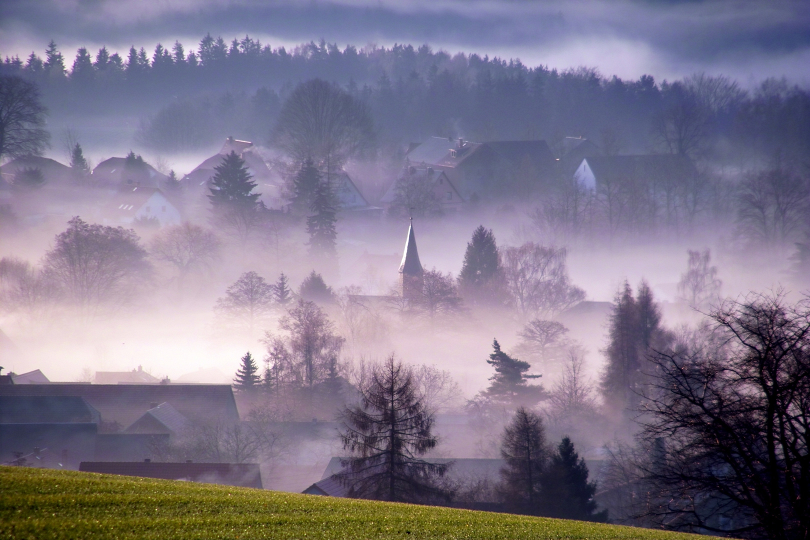 Romantische Nebelwelt am Nationalpark