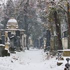 Romantische Winterstimmung am alten Friedhof