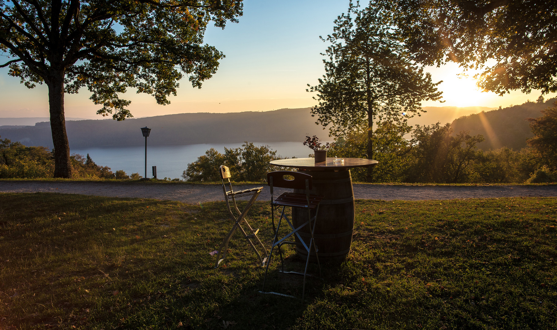 romantischer Abend am Bodensee