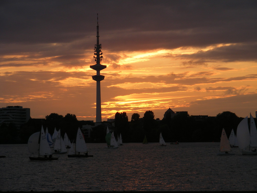 Romantischer Blick auf die Alster