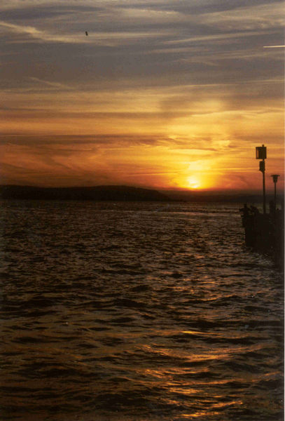 Romantischer Sonnenuntergang in Meersburg