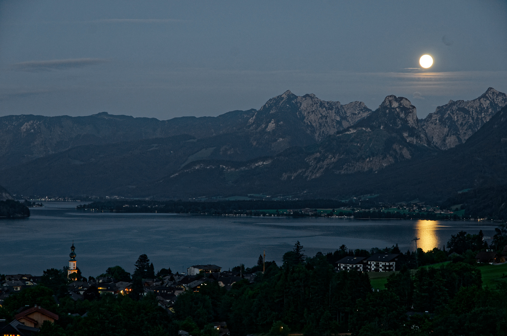 Romantisches Ende eines schönen Sommertages