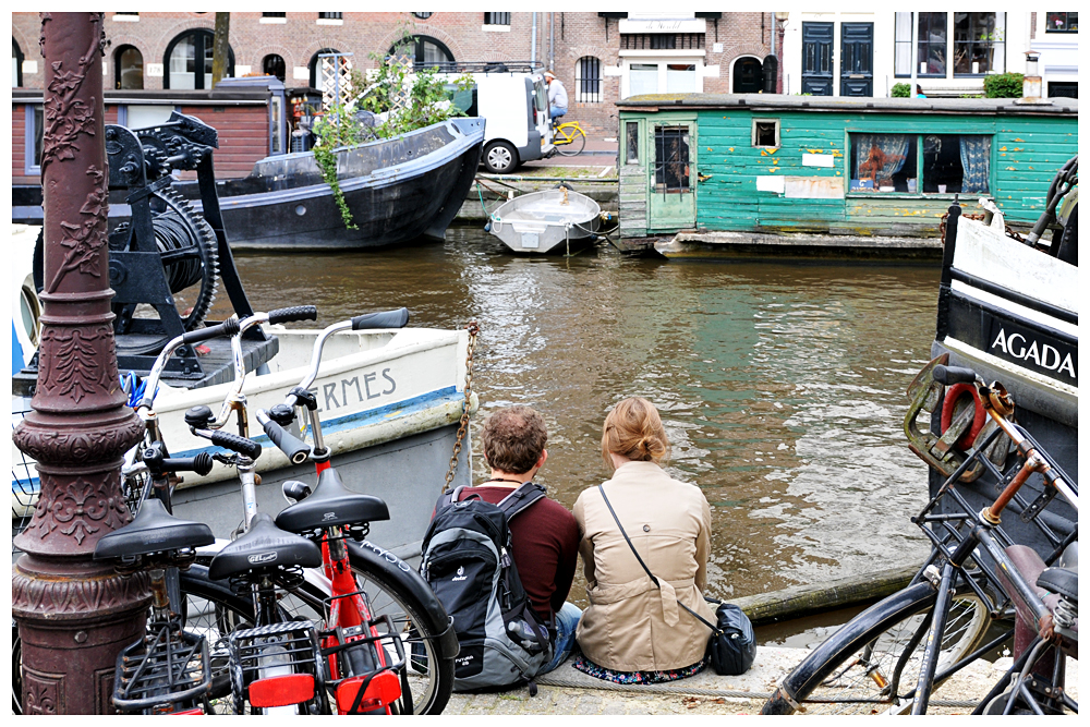 Romantisches Grachtenleben in Amsterdam