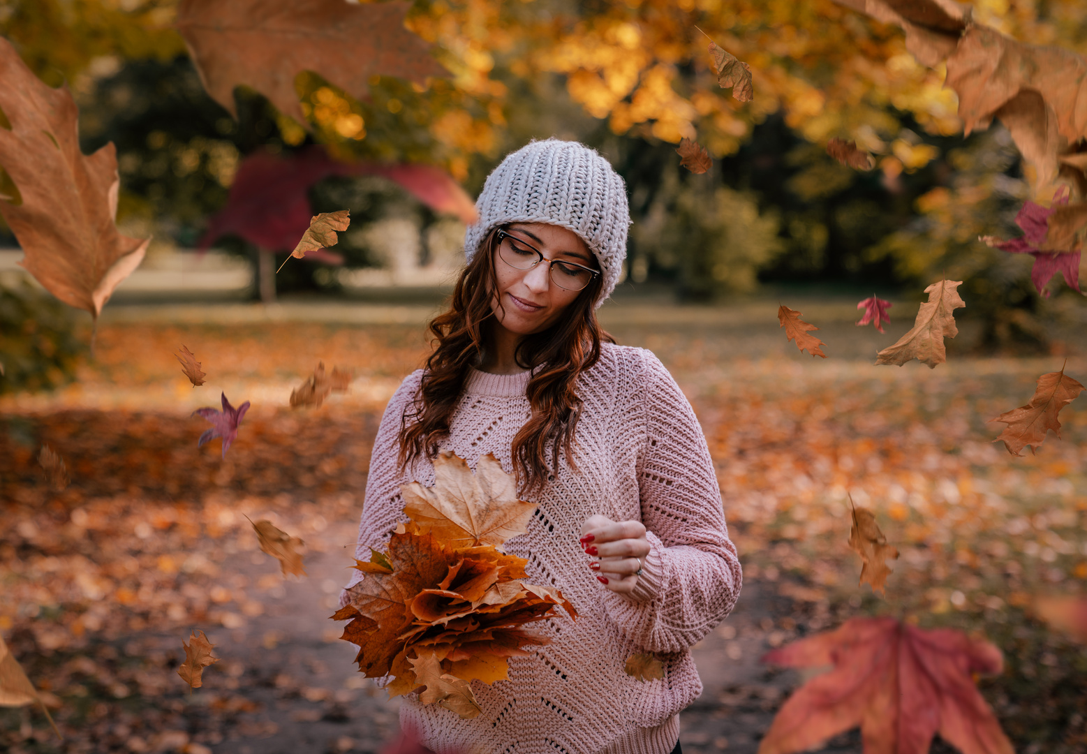 Romantisches Herbstportrait