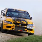 Ron Schumann und Stefan Weigel im Mitsubishi Lancer EVO 7 bei der Hessen Rallye Vogelsberg 2015