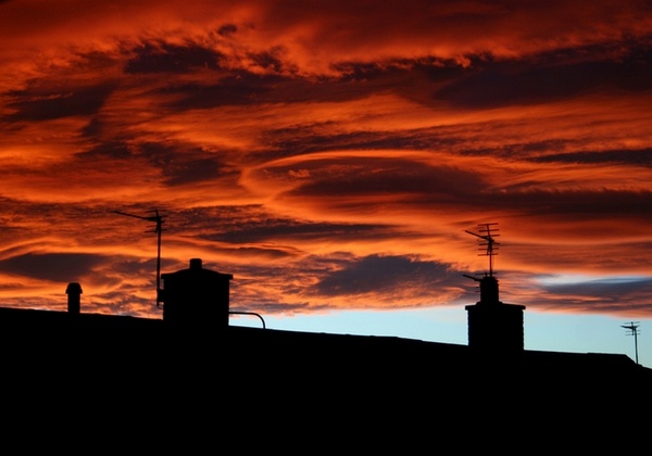 Rooftop sunset