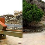 Roque Agando Denkmal La Gomera - 3D Kreuzblick