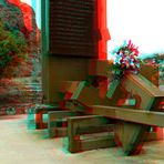 Roque Agando Denkmal La Gomera - Anaglyphen 