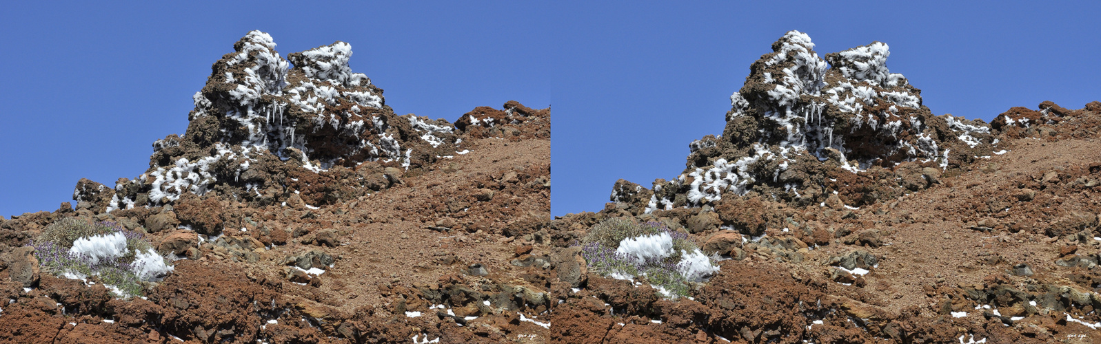 Roque de los Muchachos - Eiszapfen - 3D Kreuzblick