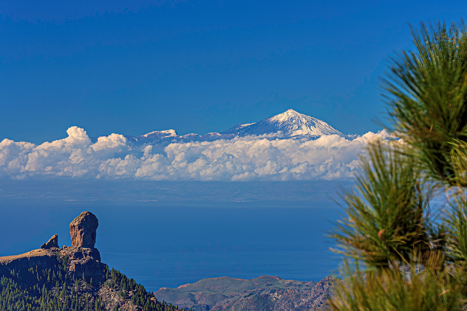 Roque Nublo und Teide gemeinsam