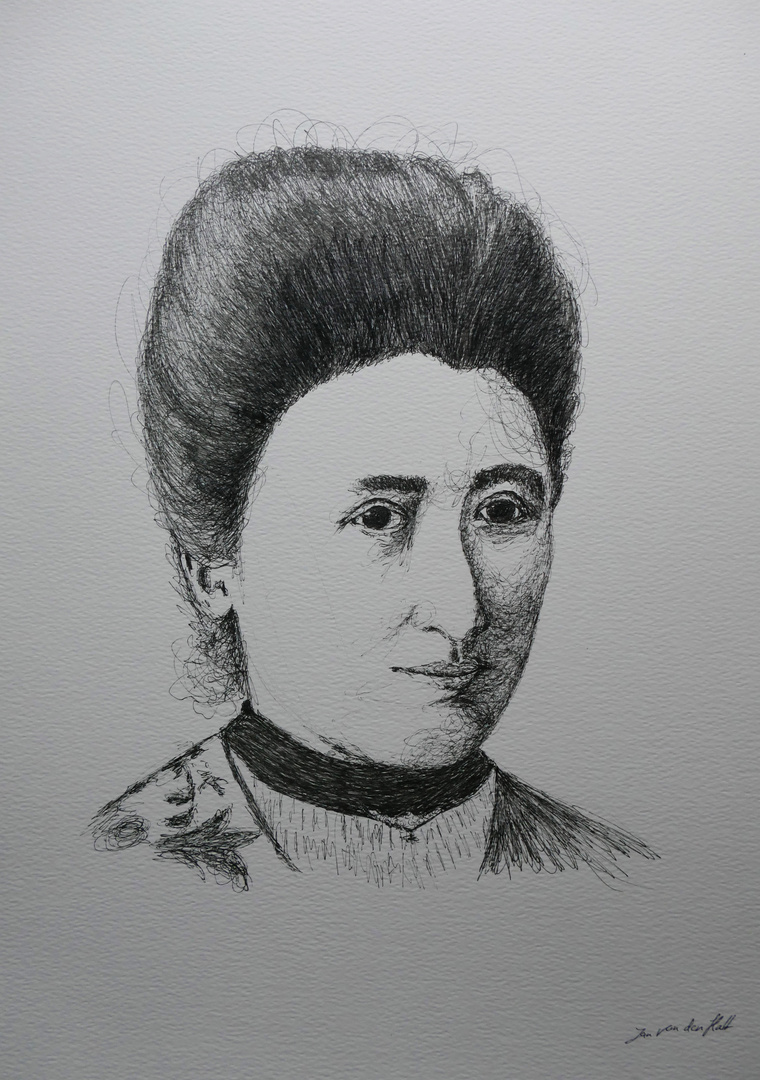 Rosa Luxemburg Scribble Portrait