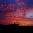 rosa-rote Schäfchenwolken