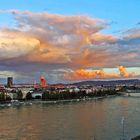 Rosarote Wolken am Abend