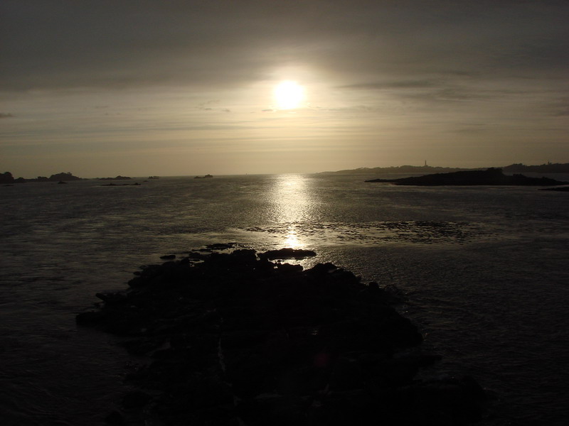 Roscoff end of the day the sea silver...