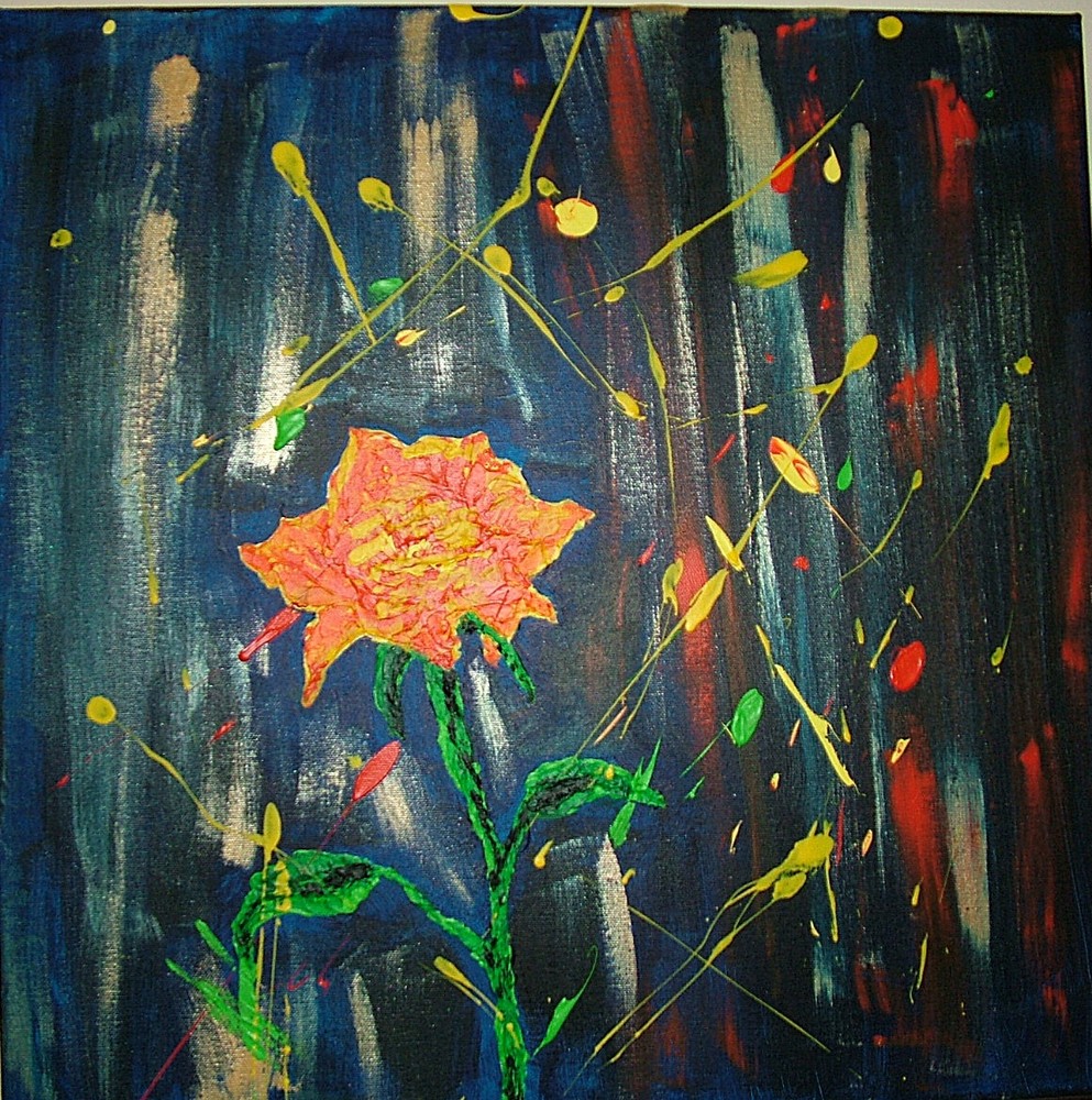 Rose in Acryl