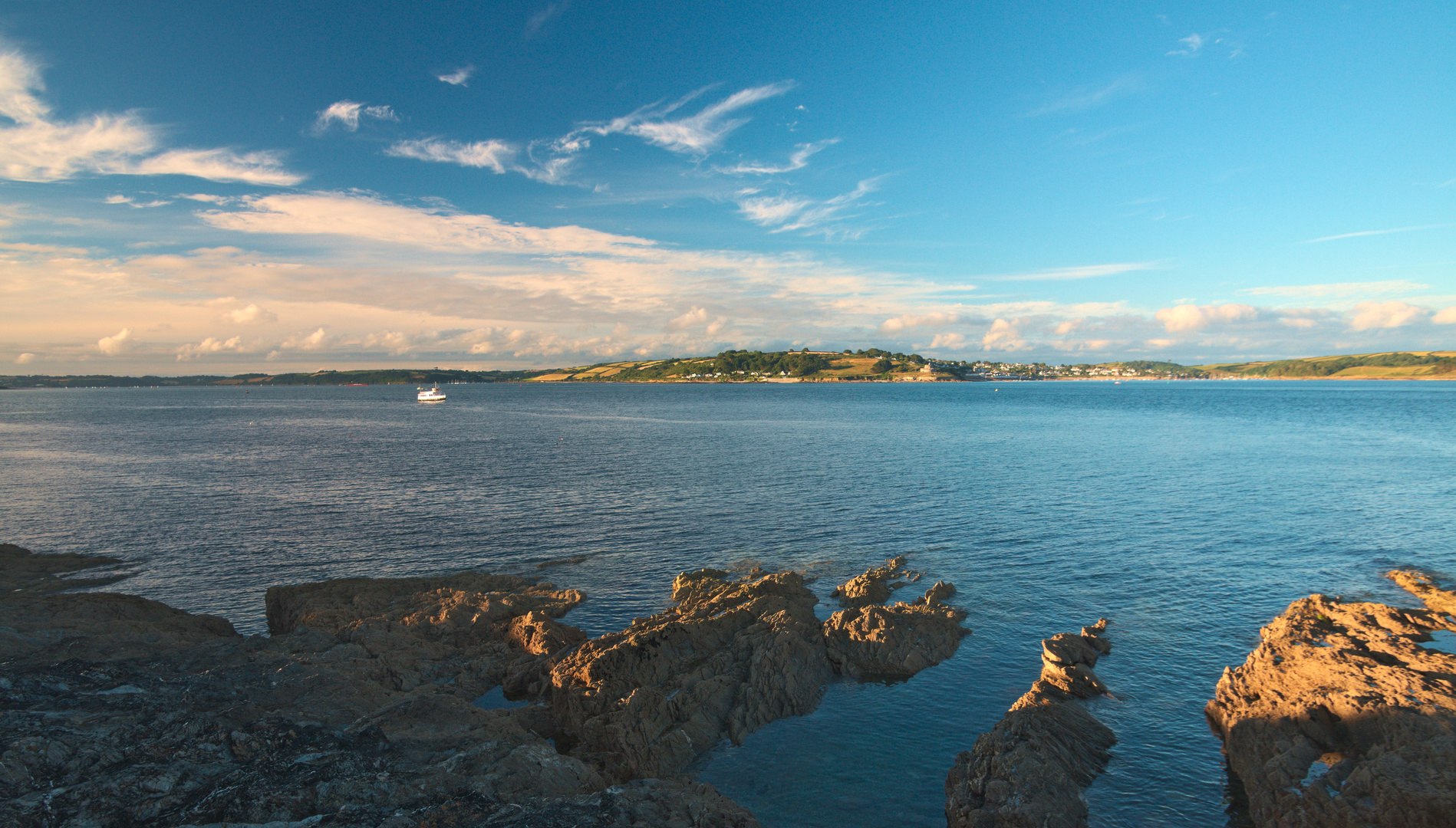 [ Roseland Peninsula & St. Mawes, from Pendennis Point ]