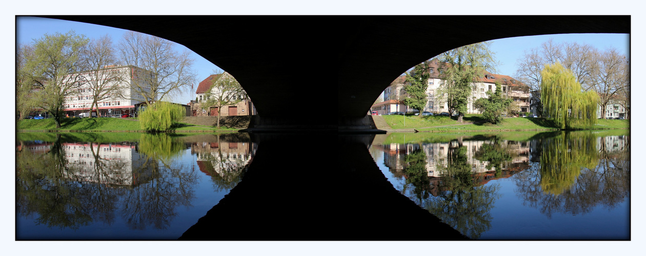 Rosenbergbrücke, Spiegelung 