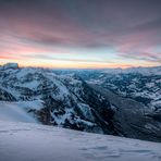 * Rosenböden: Gamsberg und Walenstadt im Morgenrot *