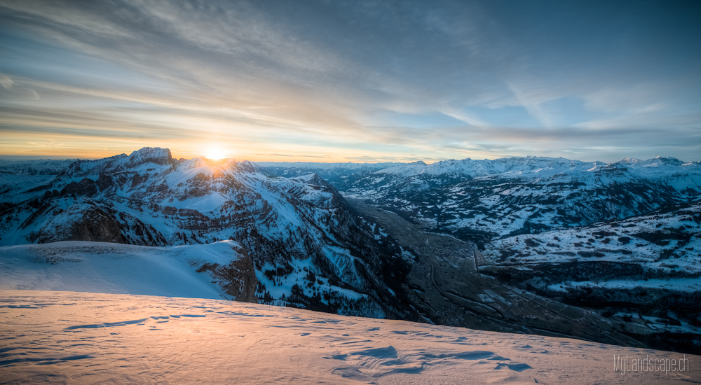 * Rosenböden: Sonnenaufgang über dem Gamsberg *